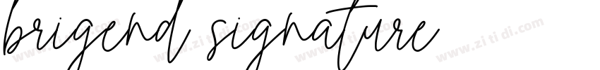 brigend signature字体转换